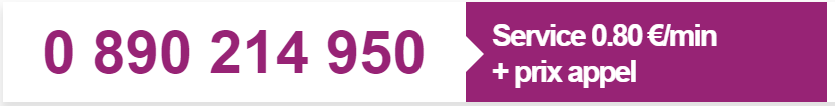 Appeler le service d’assistance au 08.90.215.950